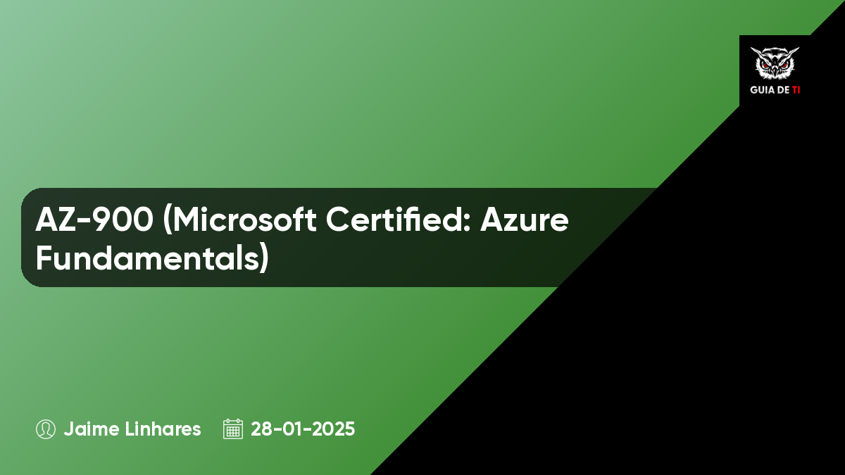 AZ-900 (Microsoft Certified: Azure Fundamentals)