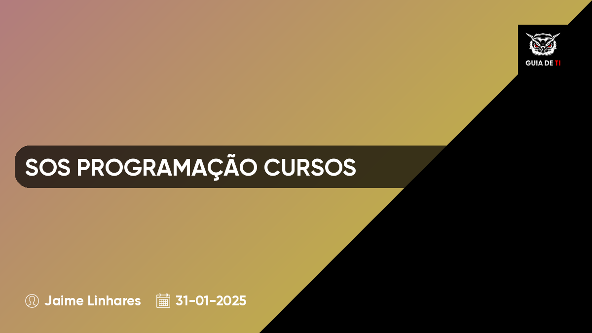 SOS PROGRAMAÇÃO CURSOS