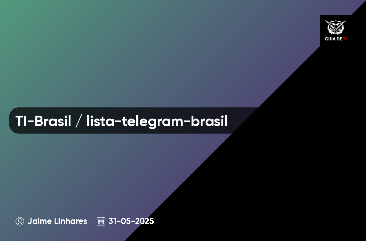 TI-Brasil / lista-telegram-brasil