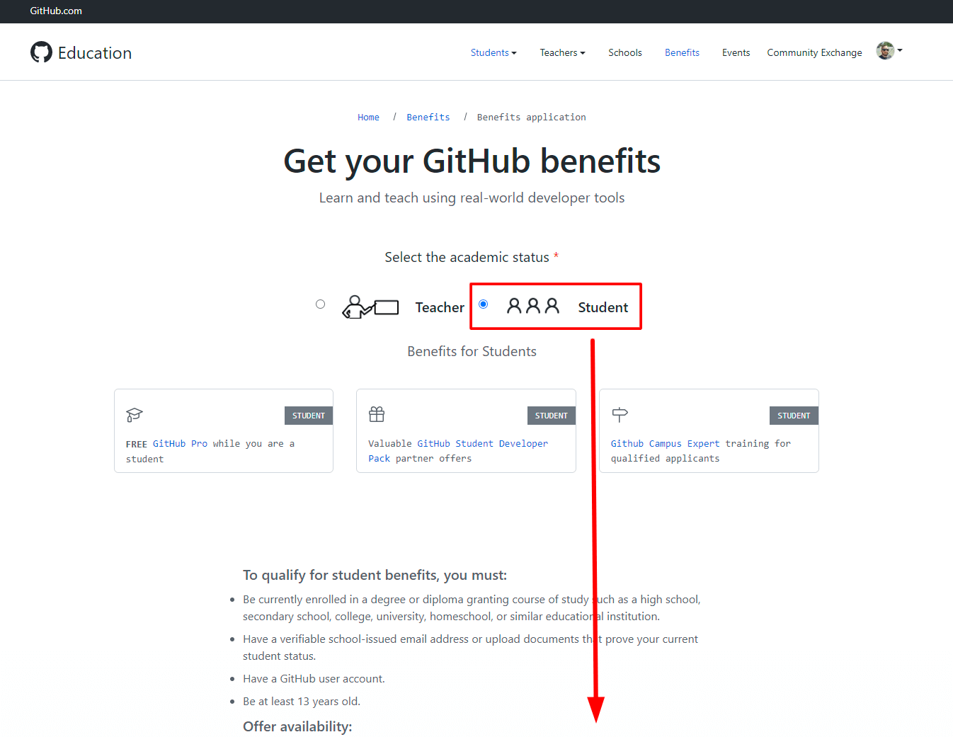 GitHub Student Developer