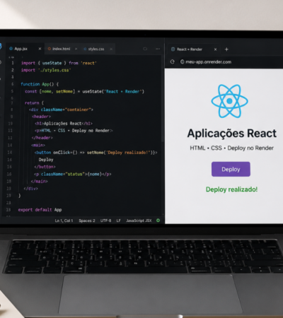 Curso Gratuito Publicação de Aplicações React, HTML e CSS no Render 11 Curso Gratuito Publicação de Aplicações