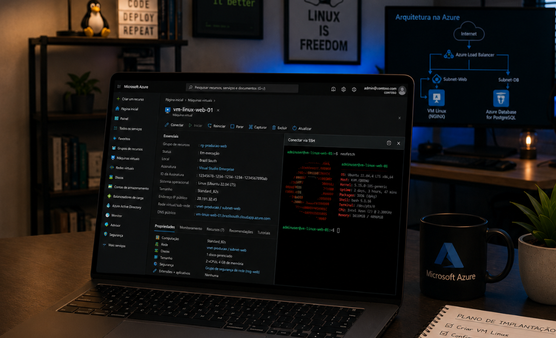 Curso Linux no Azure Gratuito: Microsoft para Administradores e Profissionais de Cloud 9 Curso Linux no Azure Gratuito