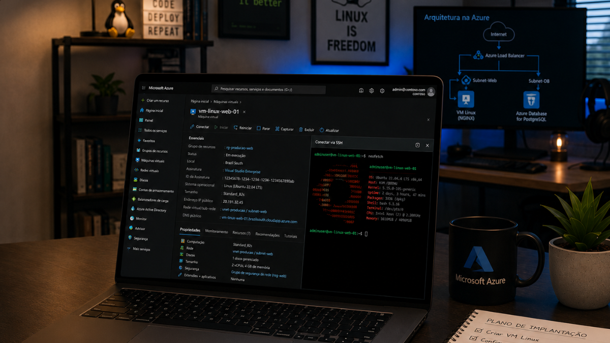 Curso Linux no Azure Gratuito: Microsoft para Administradores e Profissionais de Cloud 9 Curso Linux no Azure Gratuito