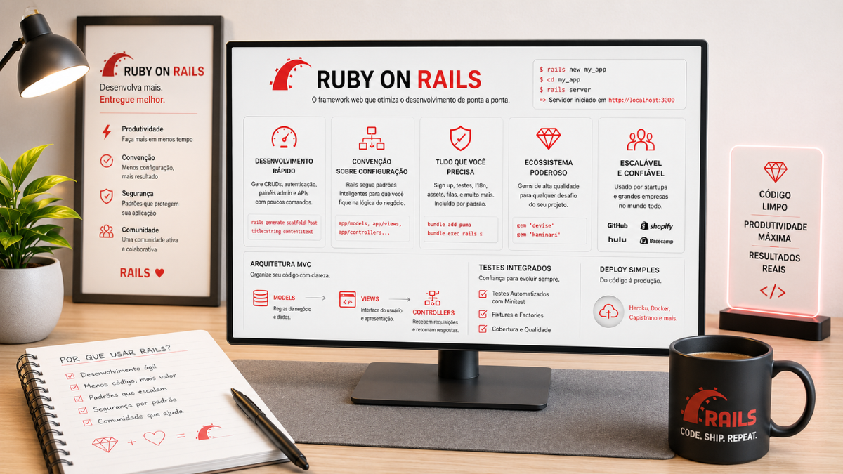 Curso de Ruby on Rails com Certificado: Aprenda MVC, CRUD, Autenticação e Deploy 9 Curso de Ruby on Rails com Certificado